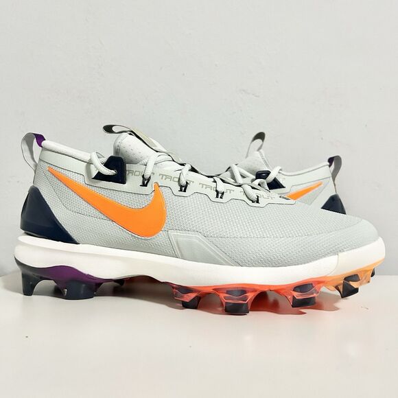 Nike Force Trout 9 Elite MCS “Grey Orange” Men’s Size 11-12.5 Baseball Cleats - Picture 1 of 9